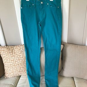 colorful jeans!!! Green/ turquoise jeans size 2/4